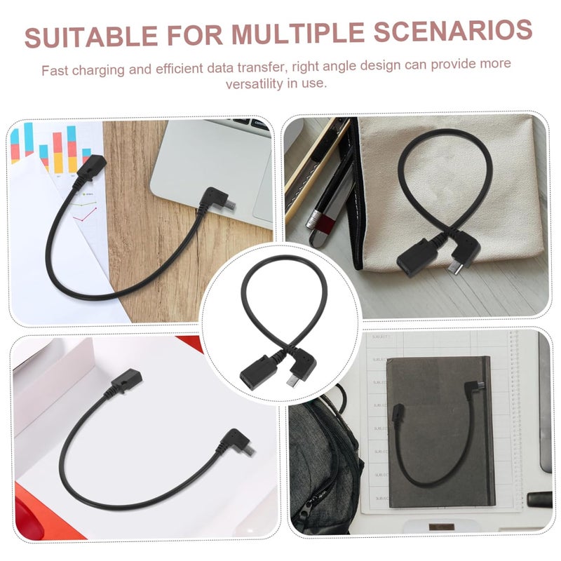 Uonlytech 3 Pack USB Right Angle Adapter Cable Black For Tight Spaces Easy Connection - Image 5
